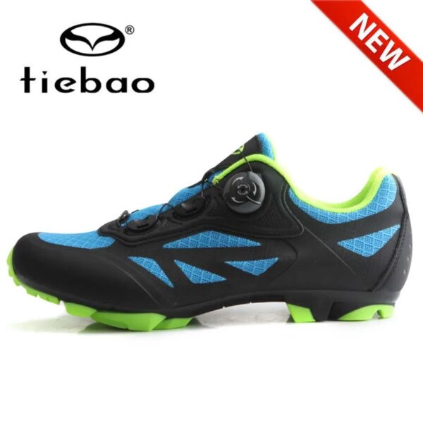 ¡Nueva llegada!  TIEBAO-zapatos de ciclismo para hombre, zapatillas transpirables para bicicleta de montaña MTB, zapatillas de deporte para bicicleta de carreras y triatlón con bloqueo automático