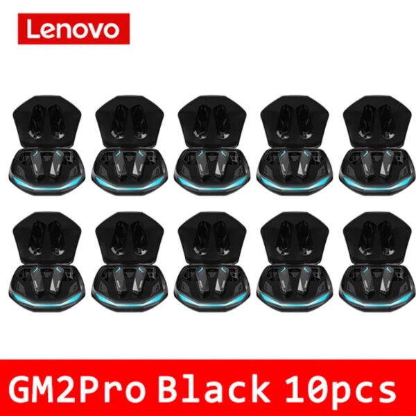 Nuevo Original Lenovo GM2Pro 5/10 Uds luces LED Bluetooth 5,3 TWS auriculares inalámbricos Gamer auriculares táctiles de baja latencia llamada HD