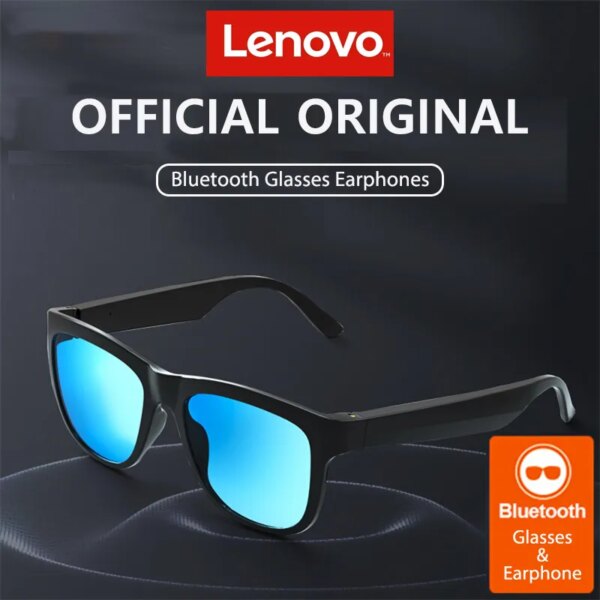 Nuevo Original Lenovo Lecoo C8 gafas inteligentes auriculares inalámbricos Bluetooth gafas de sol deportes al aire libre auriculares HD Mic llamada auriculares