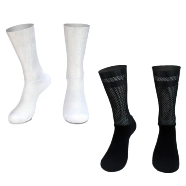 Nuevos Calcetines aerodinámicos Pro Team, Calcetines antideslizantes de silicona para Ciclismo, Calcetines para deporte de bicicleta para hombre, Calcetines para correr y bicicleta, Calcetines para Ciclismo