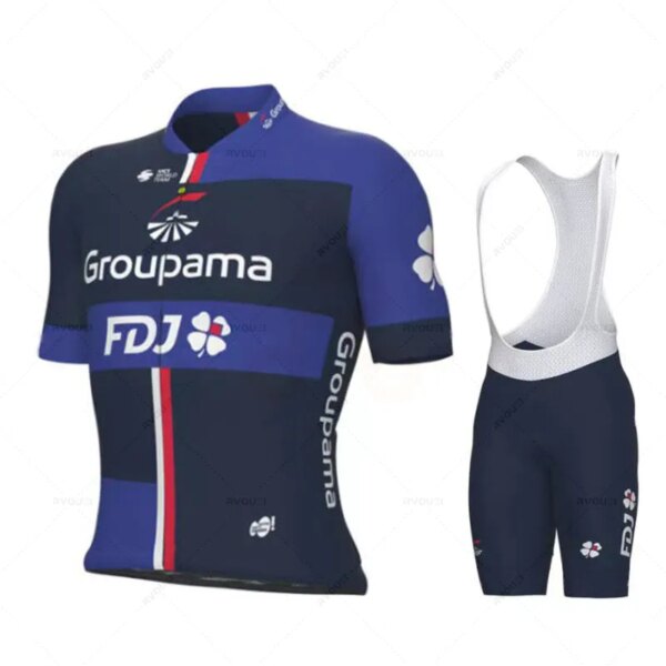 Nuevo verano Fdj 2023 equipo Ciclismo Jersey ropa de bicicleta de carreras traje transpirable ropa para bicicleta de montaña Maillot Ciclismo Hombre