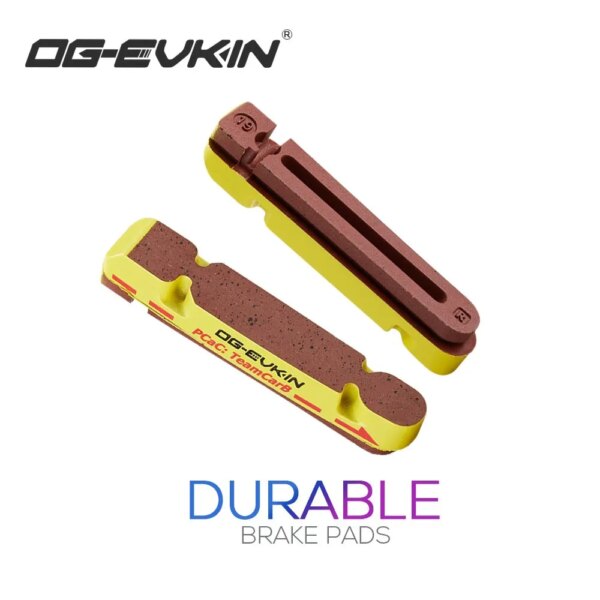 OG-EVKIN Pads-02 Un par de pastillas de freno de carbono V-Brake pastillas de rueda de carbono aptas para llantas de carbono Shimano SRAM y CHAMPION usadas