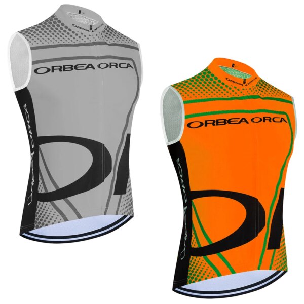 Naranja gris ORBEA ORCA Ciclismo Jersey verano hombres bicicleta de carretera chaleco Ropa Ciclismo equipo Pro montar bicicleta Maillot camiseta