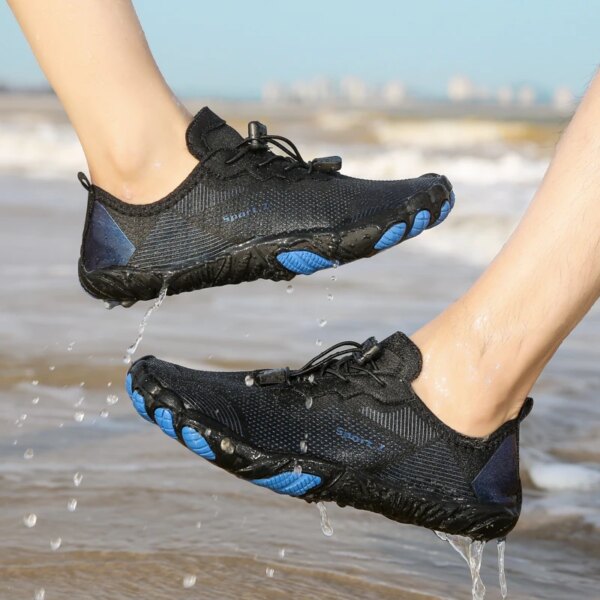 Zapatos descalzos al aire libre para hombres y mujeres, zapatos de playa de secado rápido para nadar, zapatillas de agua suaves transpirables antideslizantes para parejas