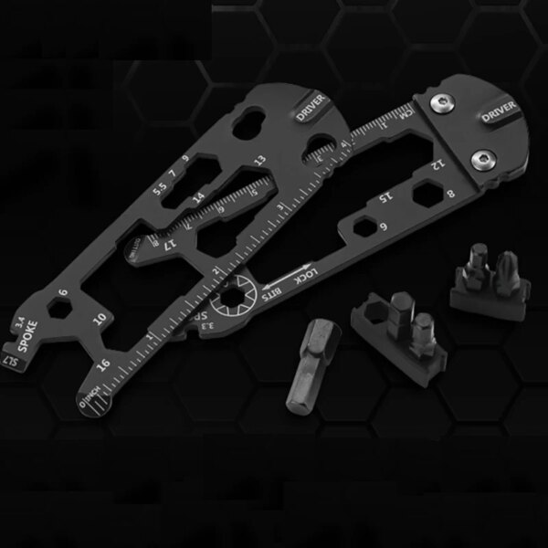 Llave ajustable para bicicleta al aire libre, Herramienta de combinación multifuncional, destornillador, herramienta de Reparación de bicicletas portátil, cromo vanadio