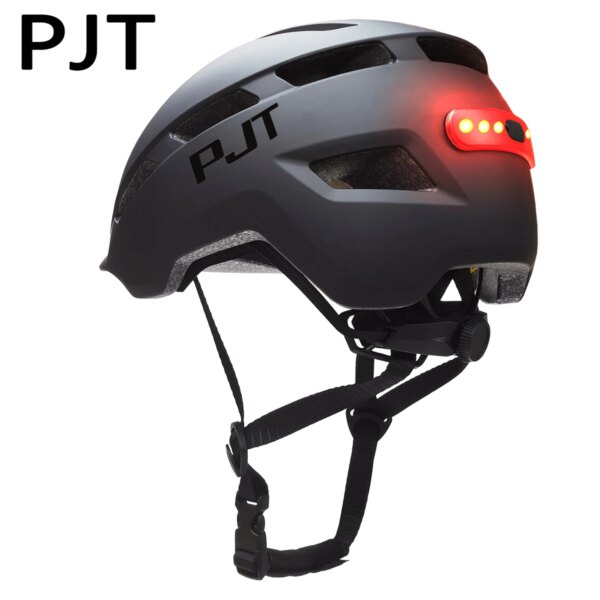 PJT-casco de ciclismo con luz trasera recargable por USB, casco de seguridad para deportes de montaña y carretera, MTB