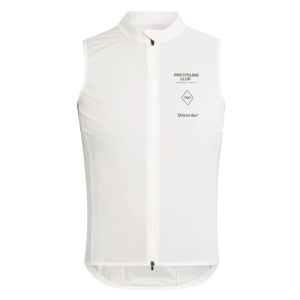 PNS-Chaleco de ciclismo ligero TKO, color blanco, resistente al viento, impermeable, abrigo para bicicleta, camiseta sin mangas para bicicleta de montaña, chaleco deportivo transpirable