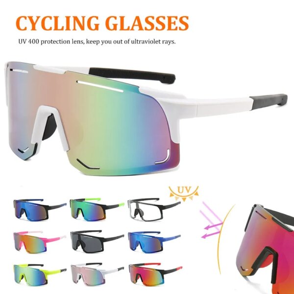 Gafas de sol polarizadas para ciclismo, protección UV, gafas a prueba de viento para hombres y mujeres, lentes polarizadas, gafas deportivas para montar en bicicleta de carretera