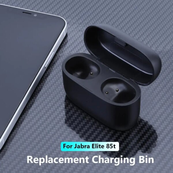 Caja de carga inalámbrica portátil, funda resistente a los arañazos para Jabra Elite 85t, accesorios para auriculares compatibles con Bluetooth