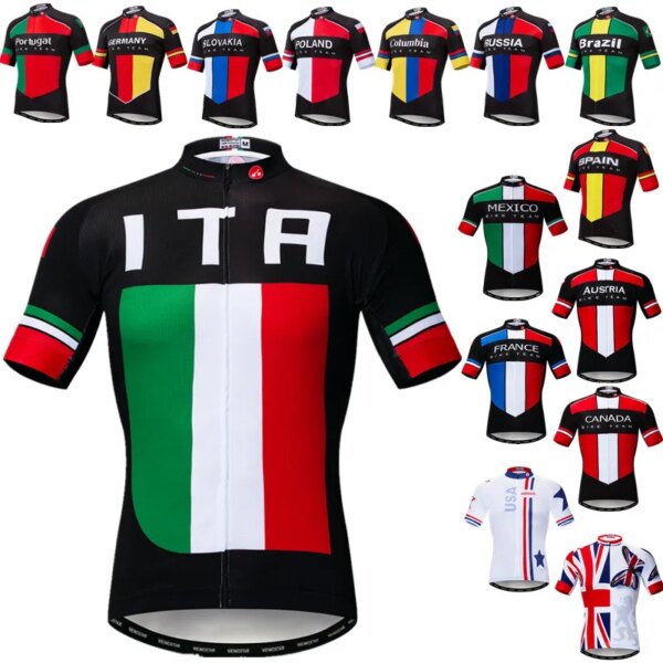 Pro Italia Ciclismo Jersey hombres verano manga corta bicicleta ropa Maillot Ciclismo equipo deporte camiseta para bicicleta de montaña Ciclismo camisa