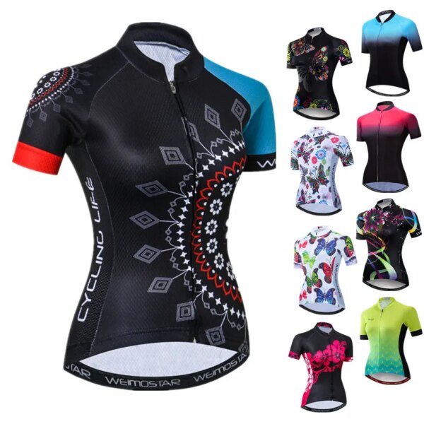 Pro Team Ciclismo Jersey mujer 2024 verano camiseta para bicicleta de montaña Maillot Ciclismo transpirable ropa de bicicleta Camiseta de Ciclismo de Carretera