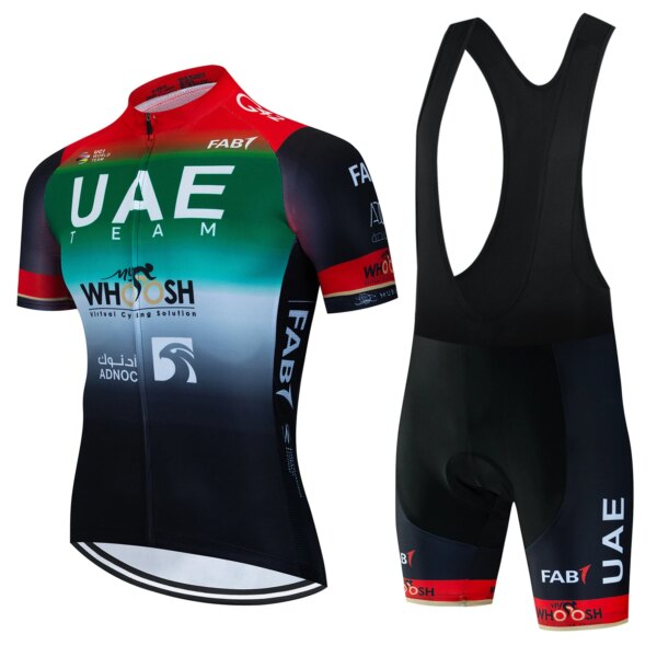 Camiseta de ciclismo profesional para hombre, pantalones cortos de Mtb de los Emiratos Árabes Unidos, ropa de verano, Maillot Tricuta, Jersey, conjunto deportivo, pantalones, babero de Gel, 2023