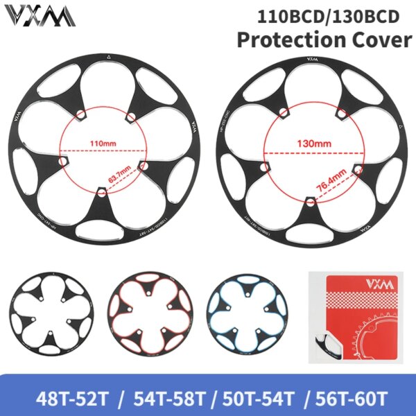 Cubierta protectora de cadena de bicicleta de montaña profesional, 110BCD y 130BCD, 48/50/52/54/56/58T/60T, juego de manivela, piezas de piñón de protección