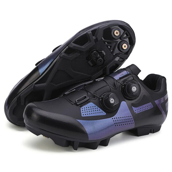 Zapatos profesionales para bicicleta de montaña para hombre, calzado deportivo MTB con autosujeción, zapatillas de ciclismo de carretera, zapatos de bicicleta de carretera de carreras de velocidad SPD