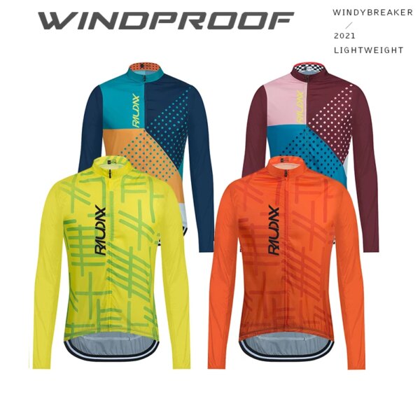 RAUDAX Chaquetas de ciclismo Ropa de ciclismo a prueba de viento para bicicleta unisex Maillot deportivo de manga larga Abrigos de ciclismo ligeros y finos