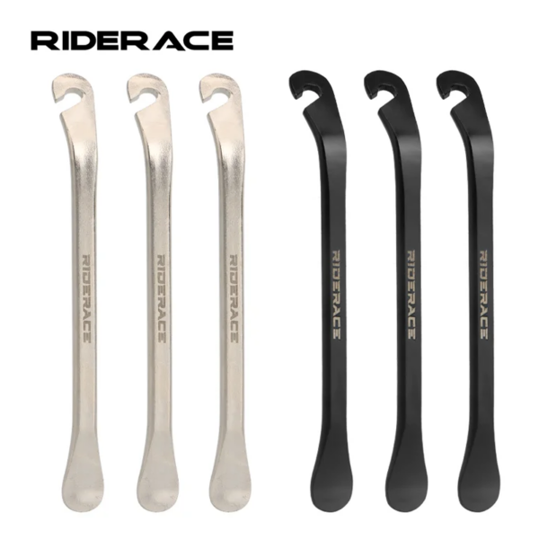 RIDERACE-palanca para neumático de bicicleta, servicio de reparación de tubos, tratamiento térmico de acero al carbono, herramienta de ciclismo, abridor de neumáticos, removedor de barra de cuervo, 3 uds.