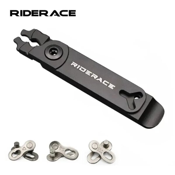 RIDERACE-Alicates de eslabón de cadena de bicicleta, Mini alicates de instalación de extracción rápida para bicicleta de montaña, hebilla de cadena de ciclismo, herramientas de reparación de abrazadera de cierre abierto