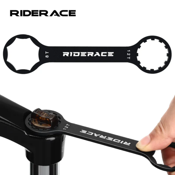 RIDERACE-llave inglesa para horquilla delantera de bicicleta, herramienta de instalación y extracción de tapa de suspensión para bicicleta de montaña Suntour XCM XCR XCT RST