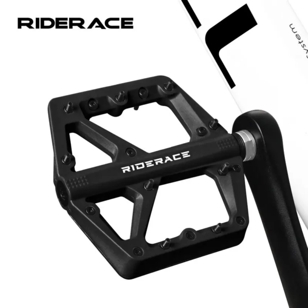 Pedales de bicicleta RIDERACE, rodamientos de sello de nailon, ultraligeros, para carretera, BMX, MTB, Pedal de bicicleta de montaña, plataforma plana, piezas antideslizantes para ciclismo