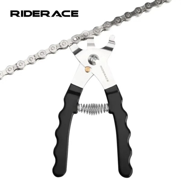 RIDERACE-Alicates de eslabón de cadena de bicicleta, alicates de instalación de extracción rápida, hebilla de cadena de ciclismo de montaña, herramientas de reparación de abrazadera de cierre abierto