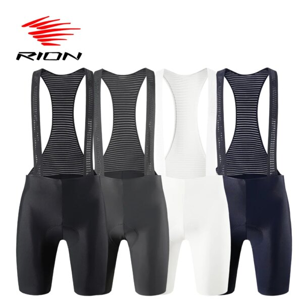 RION pantalones cortos de ciclismo para hombre, medias con tirantes para bicicleta de montaña, Baberos de Lycra para motorista, almohadilla 3D 5H, pierna sin costuras Pro para verano