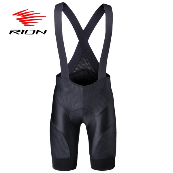 RION-pantalones cortos de ciclismo para hombre, medias con pechera para bicicleta de montaña, ropa deportiva con bolsillos acolchados 3D, reflectantes, de media distancia