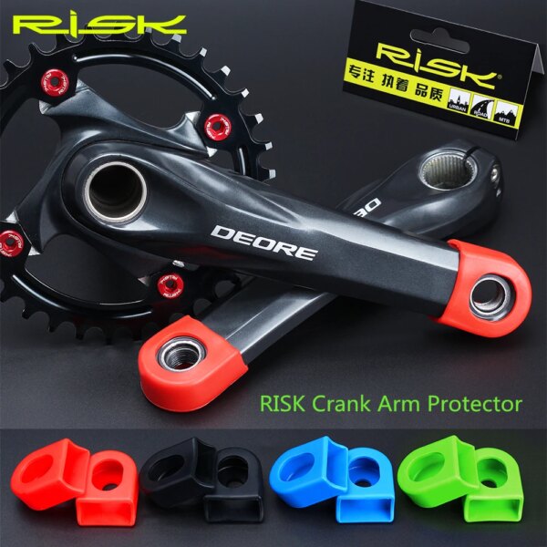 RISK-cubierta protectora de manivela de bicicleta, tapa de brazo de manivela de silicona para bicicleta de montaña y carretera, cubierta de bielas para rueda dentada SLX XT, 2 uds.