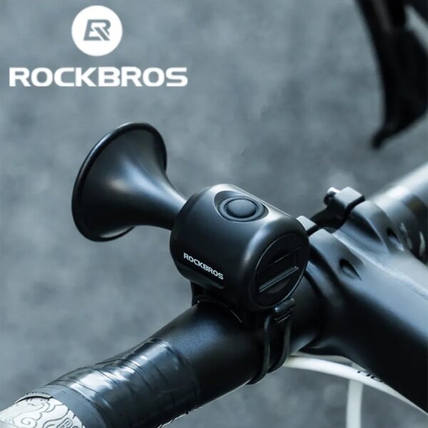 ROCKBROS-timbre para bicicleta, bocina electrónica fuerte, alarma de seguridad, campana de advertencia para bicicleta eléctrica a prueba de agua, accesorios para bicicleta