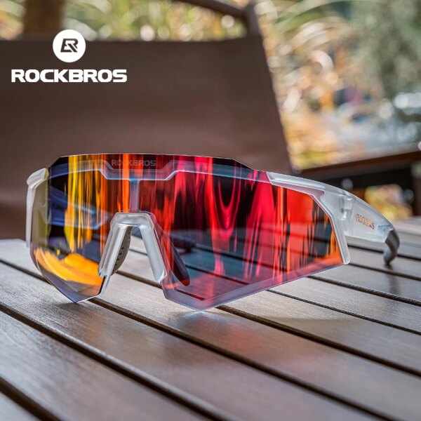 ROCKBROS-gafas fotocromáticas polarizadas para bicicleta, gafas de sol para bicicleta, gafas de protección solar, gafas deportivas para ciclismo de montaña o de carretera para adultos