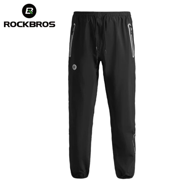 ROCKBROS pantalones para bicicleta verano otoño pantalones impermeables transpirables bicicleta mujeres hombres pantalones elásticos deporte Fitness pantalones para bicicleta