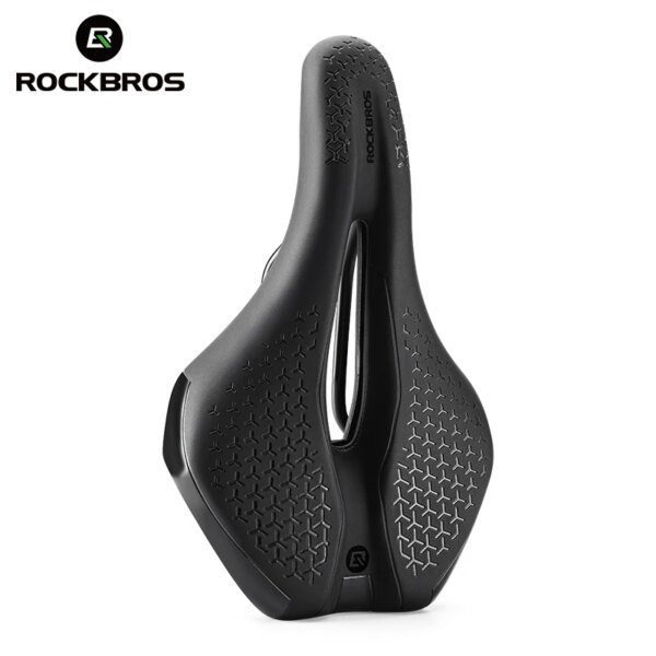 ROCKBROS-sillín de bicicleta, asiento de ciclismo hueco, transpirable, a prueba de golpes, cojín de cuero antideslizante de PU, sillín ligero para bicicleta de carretera MTB