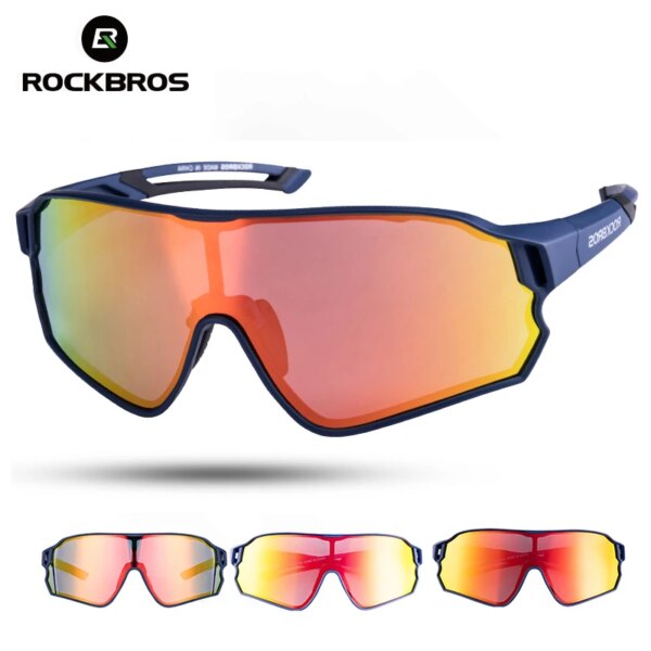 Gafas de ciclismo ROCKBROS, gafas de sol polarizadas para bicicleta de montaña y carretera, protección UV400, gafas ultraligeras Unisex para bicicleta, equipo deportivo