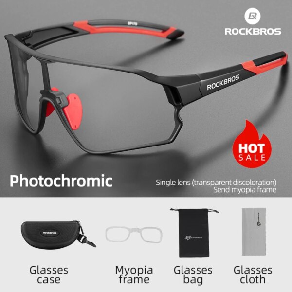 ROCKBROS gafas de ciclismo fotocromáticas MTB gafas para bicicleta de carretera protección UV400 gafas de sol gafas para exteriores equipo de gafas deportivas