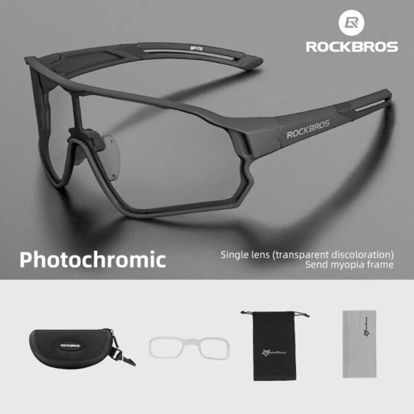 ROCKBROS gafas de ciclismo fotocromáticas MTB gafas para bicicleta de carretera protección UV400 gafas de sol ultraligeras deporte seguro equipo de gafas