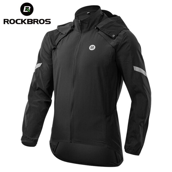 ROCKBROS-Chaqueta de ciclismo a prueba de viento, reflectante, ultraligera, para bicicleta de montaña o de carretera, abrigo de secado rápido, equipo deportivo