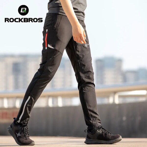 ROCKBROS pantalones de ciclismo Primavera Verano deportes al aire libre pantalones largos correr senderismo Camping pesca ciclismo Fitness pantalones de bicicleta