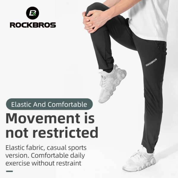 Pantalones de ciclismo ROCKBROS, pantalones deportivos de secado rápido para primavera y verano, pantalones para mujer y hombre, pantalones para bicicleta de carretera MTB, pantalones transpirables para bicicleta