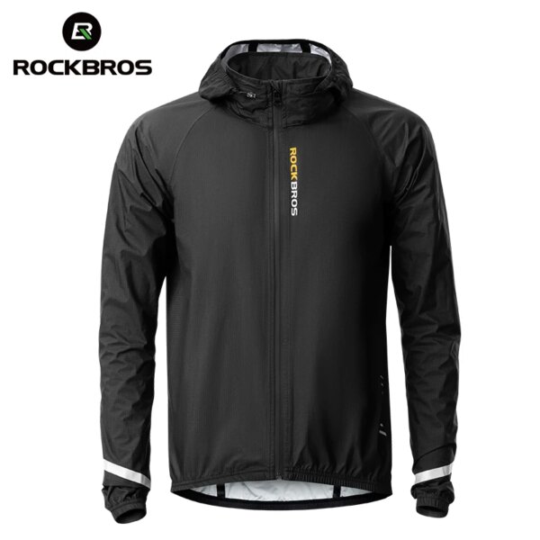 Chubasquero ROCKBROS para ciclismo, chaqueta impermeable, chubasquero ligero para motocicleta, transpirable, reflectante, con capucha, cortavientos para exteriores