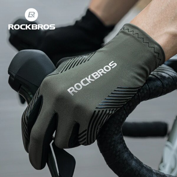 ROCKBROS-guantes de ciclismo de verano, transpirables, antideslizantes, para ciclismo de montaña o de carretera, con pantalla táctil, para motociclismo, con dedos completos