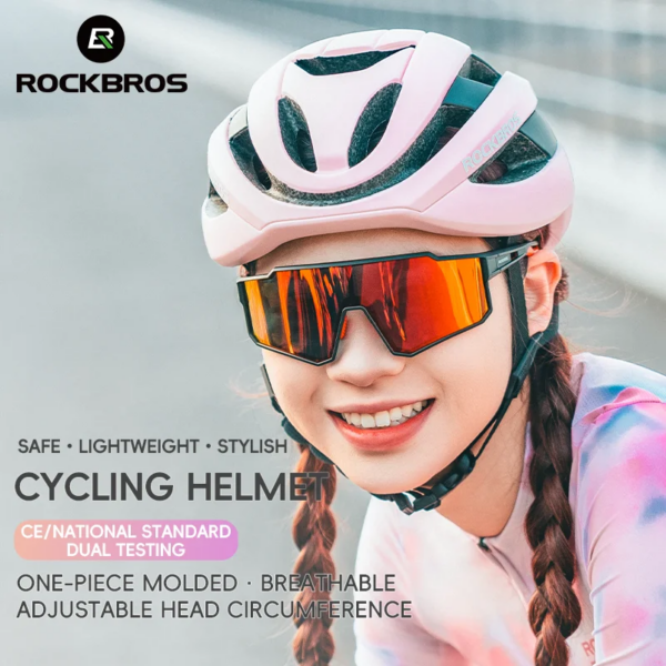 ROCKBROS-casco de ciclismo ultraligero aerodinámico, casco ajustable moldeado integralmente para mujer, casco de bicicleta de carretera MTB