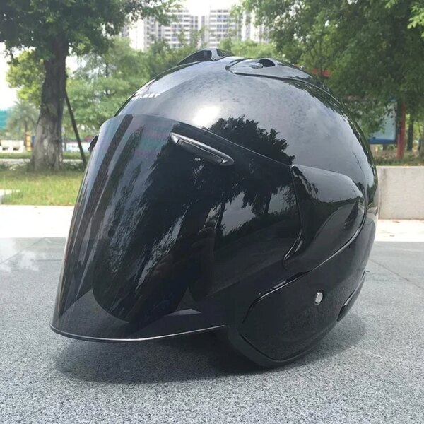 Ram3 Medio Casco negro brillante para hombres y mujeres motocicleta todoterreno Casco de verano carreras de descenso montaña Cruz Casco Capacete