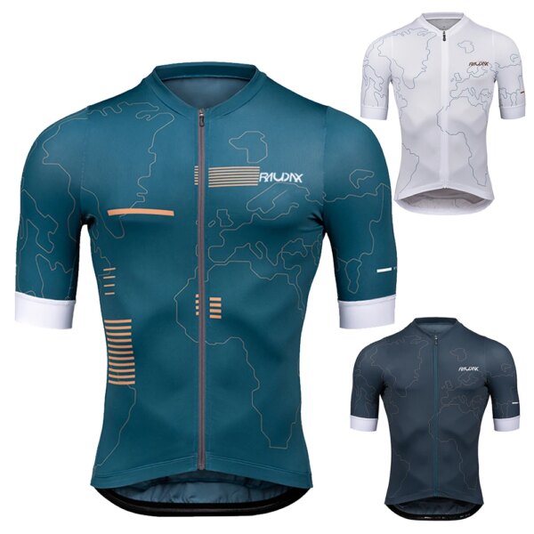 Raudax 2024 hombres de verano de manga corta Ciclismo Jersey camisas MTB Maillot Ropa Ciclismo Ropa de bicicleta Ropa de Ciclismo transpirable