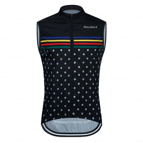 Raudax-Chaquetas de ciclismo para hombre y mujer, ropa de ciclismo a prueba de viento, Maillot deportivo, chaleco sin mangas, camisetas de ciclismo finas y ligeras