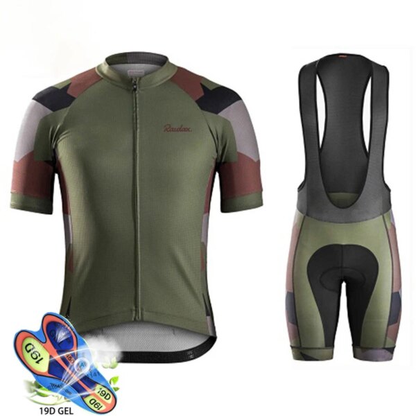 Raudax-Conjunto de Jersey de Ciclismo de verano, Ropa transpirable para Ciclismo de montaña, Maillot, Ropa de Ciclismo para hombre