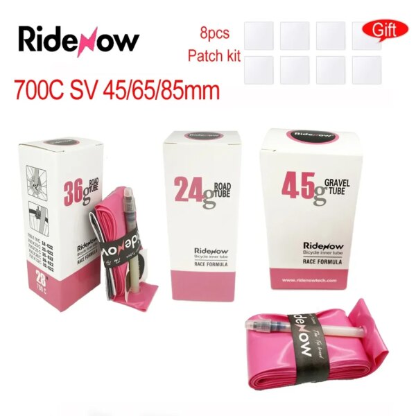 RideNow-tubo interior de TPU para bicicleta de carretera, 700x18C, 25C, 28C, 32C, 38C, válvula francesa, grava, MTB, 29x1,5, 1,75, ultraligero