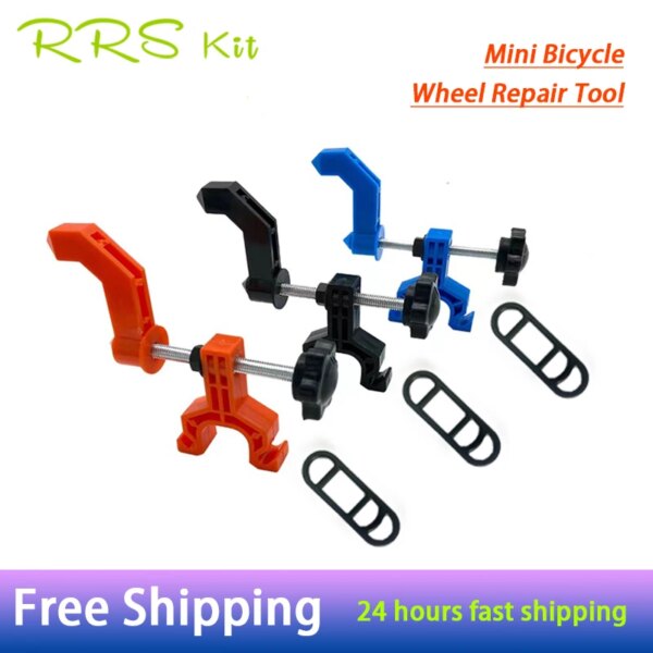 Rrskit-Mini soporte para rueda de bicicleta, herramientas de ajuste de llantas de bicicleta, herramientas de reparación de ruedas de bicicleta de montaña, accesorios de ciclismo