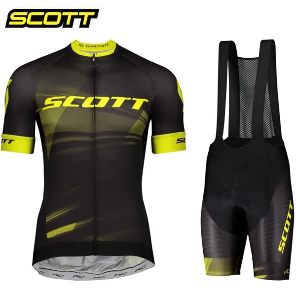 SCOTT ciclismo Jersey conjunto verano ciclismo ropa MTB maillot transpirable bicicleta de carretera uniforme ropa ciclismo hombres camisetas de bicicleta