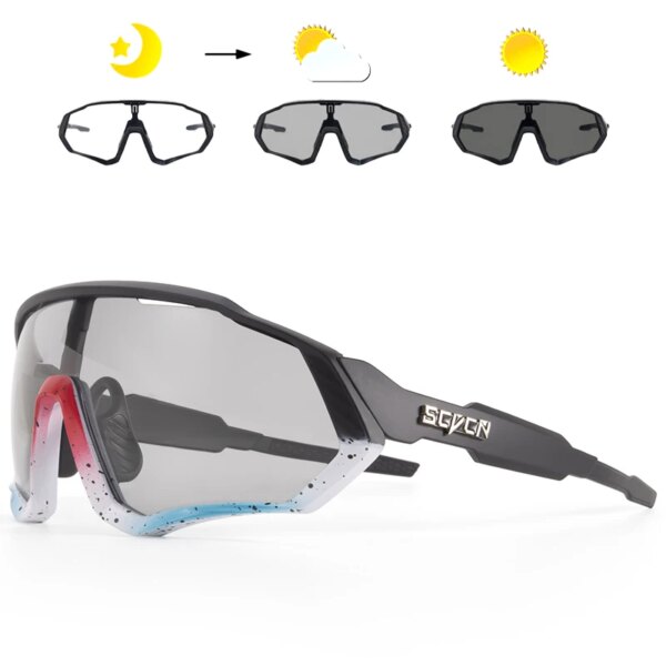 SCVCN Gafas de ciclismo UV400 Gafas de sol para ciclismo Gafas para bicicleta Deportes Hombres Mujeres Gafas para exteriores Gafas MTB Gafas de sol Oculares