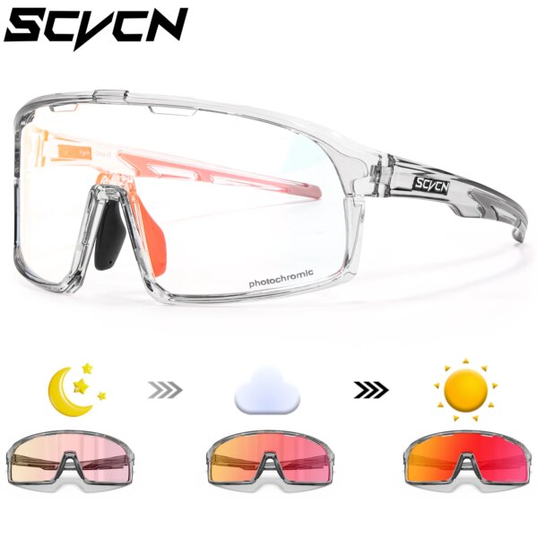 SCVCN gafas de sol fotocromáticas para exteriores, gafas deportivas para ciclismo de montaña, gafas para bicicleta de carretera, gafas para ciclismo para hombres y mujeres