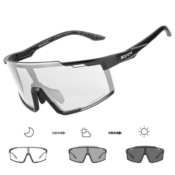 SCVCN gafas de sol fotocromáticas para exteriores, gafas de ciclismo para bicicleta de carretera para hombres, gafas para bicicletas MTB, gafas para mujeres para correr, gafas deportivas UV400